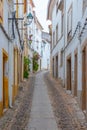 Narrow street in the old town in Portuguese village Castelo de V Royalty Free Stock Photo