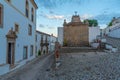 Narrow street in the old town in Portuguese village Castelo de V Royalty Free Stock Photo