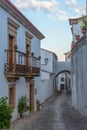 Narrow street in the old town in Portuguese village Castelo de V Royalty Free Stock Photo