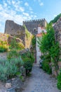 Narrow street in the old town in Portuguese village Castelo de V Royalty Free Stock Photo