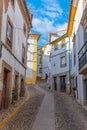 Narrow street in the old town in Portuguese village Castelo de V Royalty Free Stock Photo