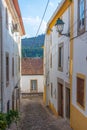 Narrow street in the old town in Portuguese village Castelo de V Royalty Free Stock Photo