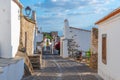 Narrow street in the old town in Portuguese village Monsaraz Royalty Free Stock Photo