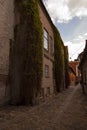 Narrow street in the old town, Riga, Lativa.