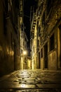 Narrow street in an old town Royalty Free Stock Photo