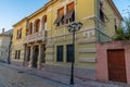 Narrow street of the old town of Shkoder during sunset, Albania