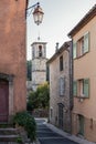 Narrow street in old village France Royalty Free Stock Photo