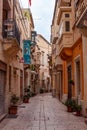 Narrow streets of Valetta town