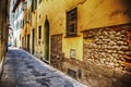 Narrow street in Pistoia old town Royalty Free Stock Photo