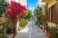 A narrow street in Rethymnon Royalty Free Stock Photo