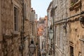 Narrow street of Rovinj, Croatia Royalty Free Stock Photo