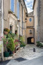 Narrow street in in Saint-Saturnin-les-Apt village Royalty Free Stock Photo