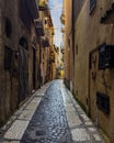 Narrow street of SantAgata de Goti historic center, a charming medieval town