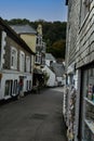 Empty narrow alley way in Polperro, Cornwall Royalty Free Stock Photo