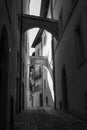 Narrow street in Spoleto, Italy