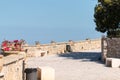 Narrow street with stone wall Royalty Free Stock Photo