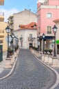 Narrow street in town of Alcobaca