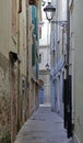 Narrow street Trieste Royalty Free Stock Photo
