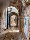 Narrow Street In Tzfat Royalty Free Stock Photo