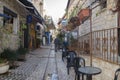 Narrow street. Tzfat (Safed). Israel. Royalty Free Stock Photo