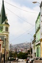 Narrow Street - Valparaiso - Chile Royalty Free Stock Photo