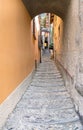 Narrow street in Varenna, Como Lake, Italy Royalty Free Stock Photo