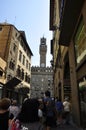 Street view Architecture in Downtown Square of Florence Metropolitan City. Italy