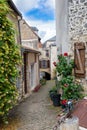Narrow street in the village of Angles-sur-l'Anglin