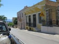 Narrow street in the village of Kritsa, Crete, Greece Royalty Free Stock Photo