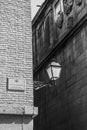 Narrow streets and facades in the old town of Toledo Royalty Free Stock Photo