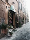 The narrow streets of Finalborgo Royalty Free Stock Photo