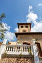 Narrow streets in historic center of town of Valldemossa, Balearic Islands Mallorca Spain Royalty Free Stock Photo