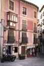 Narrow streets and historical facades in the old town of Toledo Royalty Free Stock Photo