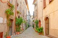 Narrow streets of Marta burg on Bolsena lake