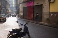 Narrow streets of Naples, Italy.