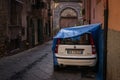 Narrow streets of Naples, Italy.