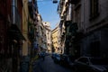 Narrow streets of Naples, Italy.