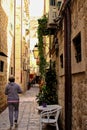 The narrow streets of the old Dubrovnik