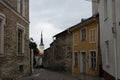Medieval town. Narrow streets of old Tallinn. Estonia. Royalty Free Stock Photo