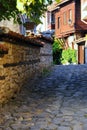 Narrow streets of old town Nessebar, Bulgaria, Black sea coast