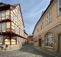 Narrow streets of the Old Town of Quedlinburg Germany