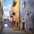 Narrow streets of Old Town. Royalty Free Stock Photo