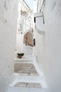 Narrow streets of Ostuni, Italy Royalty Free Stock Photo