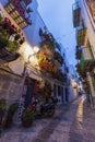 Narrow streets of Peniscola old town