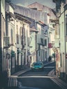 Narrow streets of Ponta Delgada Royalty Free Stock Photo