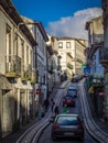 Narrow streets of Ponta Delgada Royalty Free Stock Photo