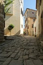 Narrow streets town of Groznjan (Grisignana), Croatia, Europe Royalty Free Stock Photo