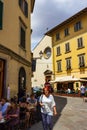 Traditional old street historic Florence Tuscany Italy Royalty Free Stock Photo