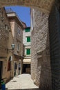 Narrow streets in Trogir, Croatia
