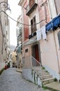 Narrow streets with typical architecture in the southern town of Amalfi coast, Vietri Sul Mare Royalty Free Stock Photo